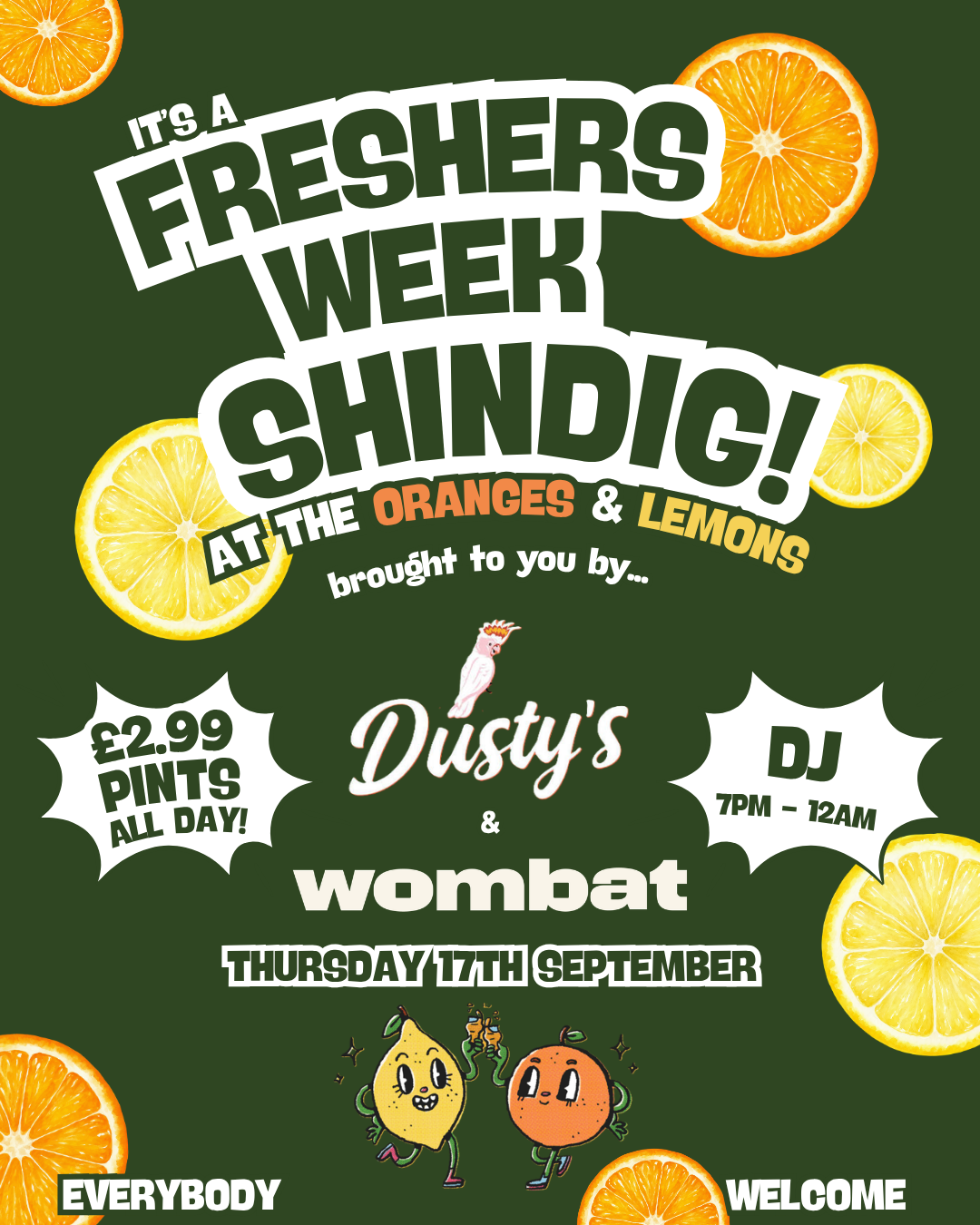 Freshers Week Shindig - Live DJ